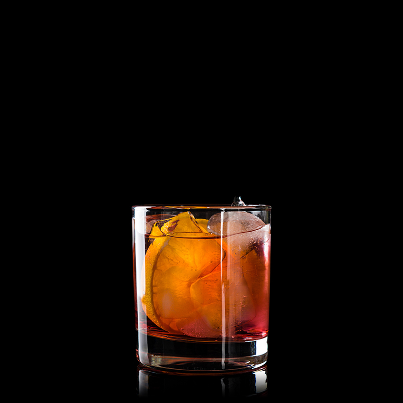 Image of a rum old fashioned cocktail
